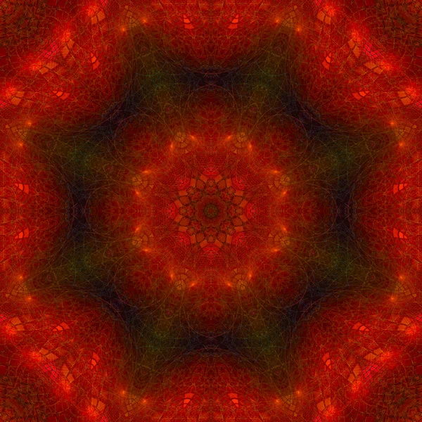 Caleidoscópio Digital Mandala Abstrato Oriental — Fotografia de Stock