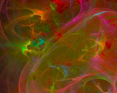 Fraktal dijital soyut, güzel tasarım takı, patlama