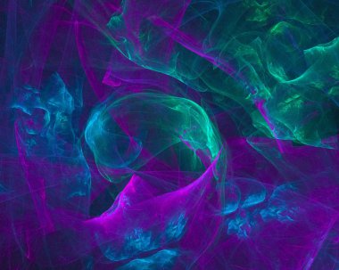 Fraktal dijital soyut, güzel tasarım, disko