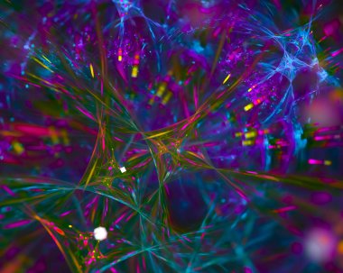 Fraktal dijital soyut, güzel tasarım, disko