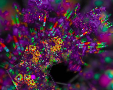 Fraktal dijital soyut, güzel tasarım, disko