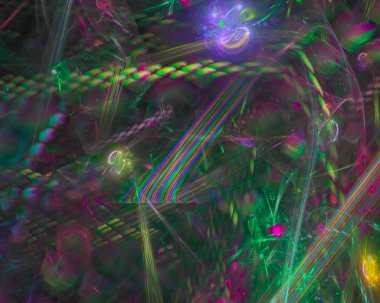 Fraktal dijital soyut, güzel dekoratif tasarım