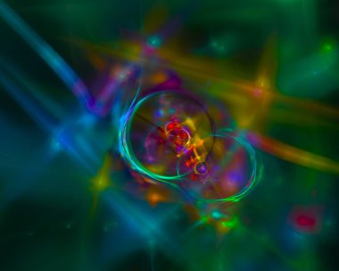 Fraktal dijital soyut, güzel dekoratif tasarım