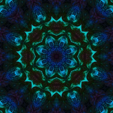Mandala kaleydoskop, Soyut Dijital tasarım, oryantal fantezi