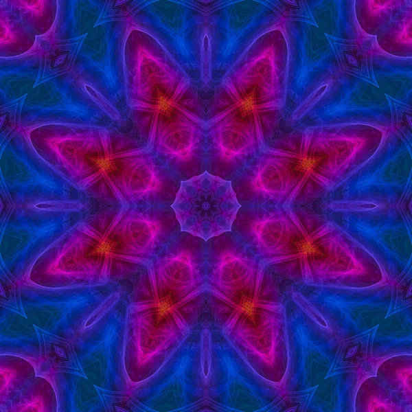 Kaléidoscope Mandala Conception Numérique Abstraite Fantaisie Orientale — Photo