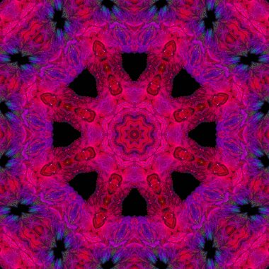 Mandala kaleydoskop, Soyut Dijital tasarım, oryantal fantezi