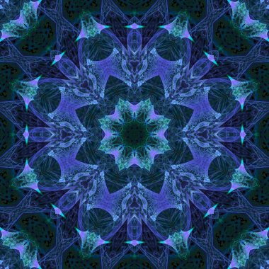 Mandala kaleydoskop, Soyut Dijital tasarım, oryantal fantezi