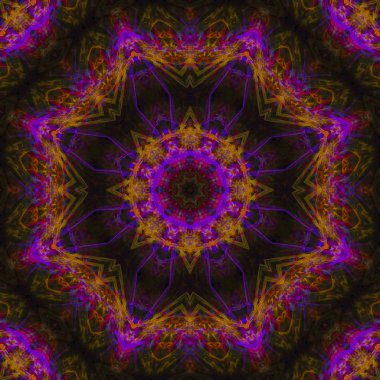 Mandala kaleydoskop, Soyut Dijital tasarım, oryantal fantezi