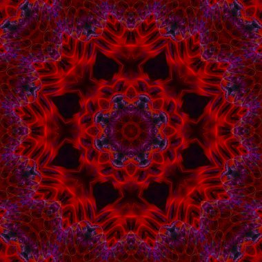 Mandala kaleydoskop, Soyut Dijital tasarım, oryantal fantezi