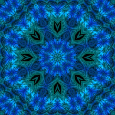 Mandala kaleydoskop, Soyut Dijital tasarım, oryantal fantezi