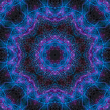 Mandala kaleydoskop, Soyut Dijital tasarım, oryantal fantezi