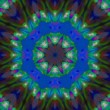 Mandala kaleydoskop, Soyut Dijital tasarım, oryantal fantezi