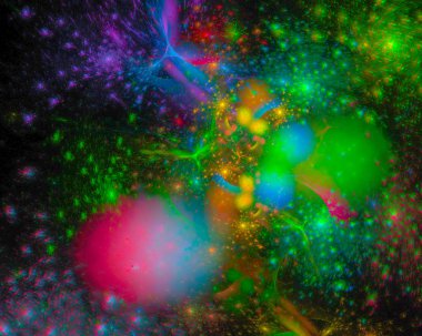 Soyut Fraktal dijital tasarım güzel