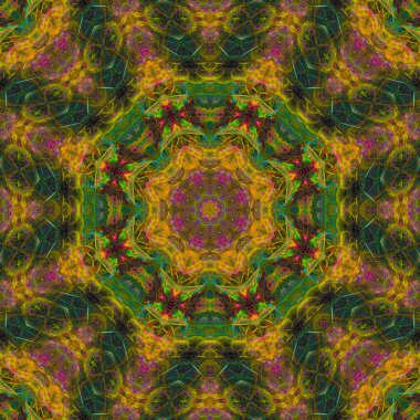 Soyut Dijital mandala mozaik, oryantal, Arapça