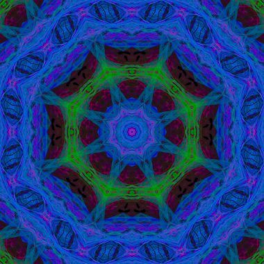 Soyut Dijital mandala mozaik, oryantal, Arapça