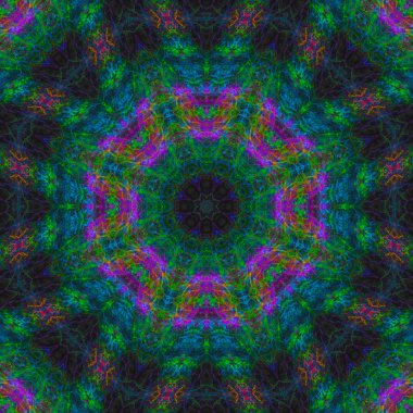 Soyut Dijital kaleydoskop, mandala