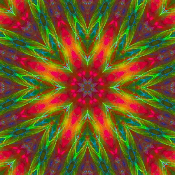 Kaléidoscope Numérique Abstrait Mandala Arabe — Photo