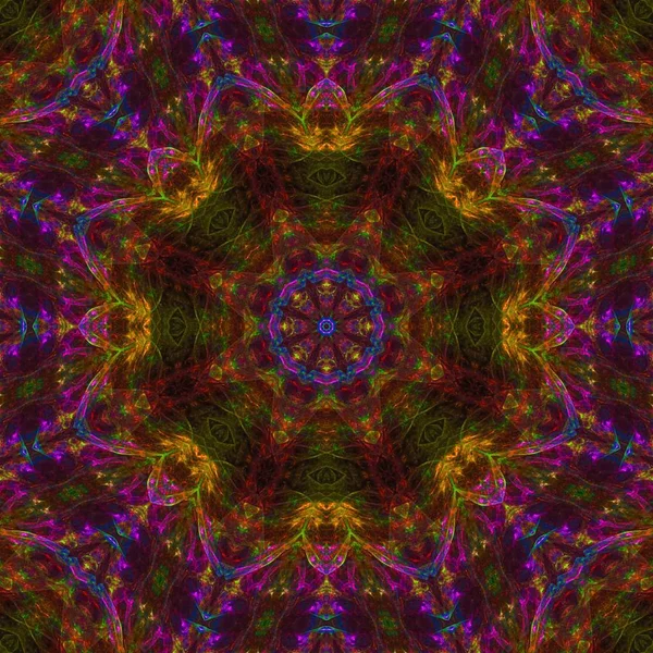 Absztrakt Digitális Kaleidoszkóp Mandala — Stock Fotó