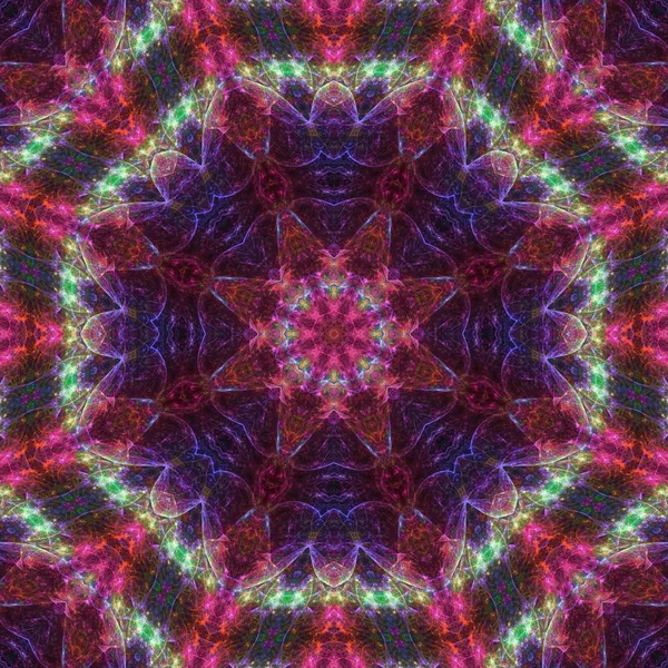 Absztrakt Digitális Kaleidoszkóp Mandala — Stock Fotó