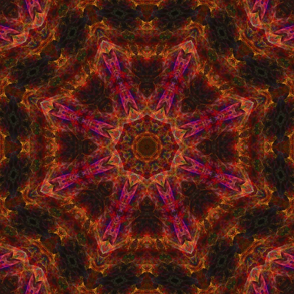 Abstraktní Digitální Kaleidoskop Mandaly — Stock fotografie