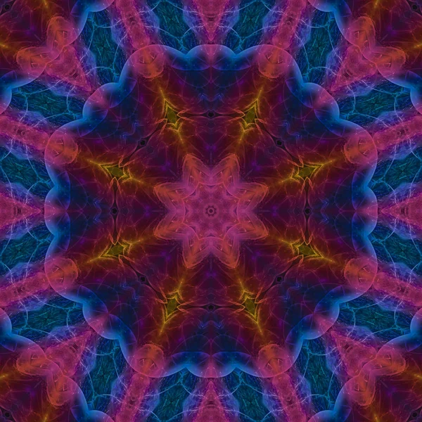 Abstract Digital Kaleidoscope Mandala — Stock Photo, Image