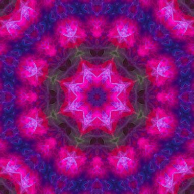 Soyut Dijital kaleydoskop, mandala grafik geometri futuristik
