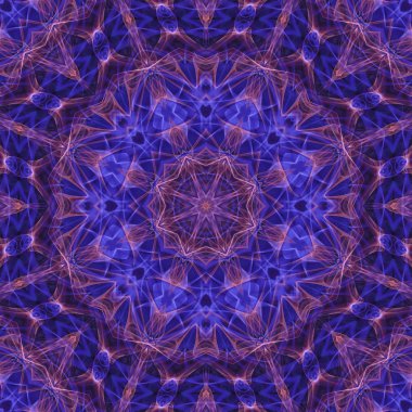 Soyut Dijital kaleydoskop, mandala grafik geometri futuristik