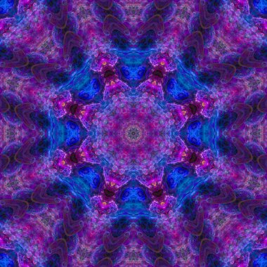 Soyut Dijital kaleydoskop, mandala grafik geometri futuristik