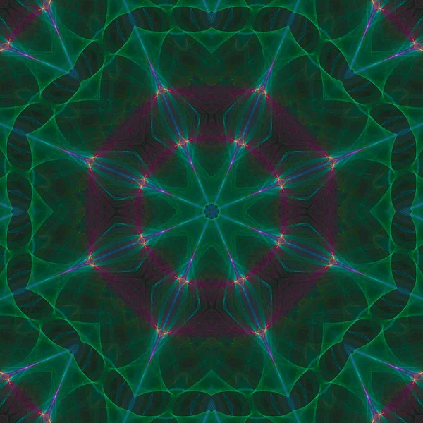 Kaléidoscope Numérique Abstrait Mandala — Photo