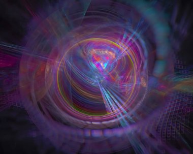 Soyut Dijital fraktal, fantezi tasarım, disko, parti