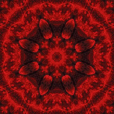 Soyut Dijital kaleydoskop, mandala, oriental