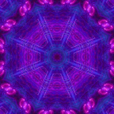 Soyut Dijital kaleydoskop, mandala, oriental