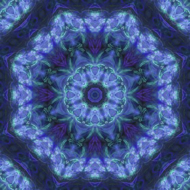 Soyut Dijital kaleydoskop, mandala, oriental