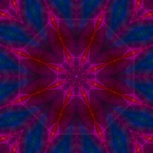 Absztrakt Digitális Kaleidoszkóp Mandala Keleti — Stock Fotó