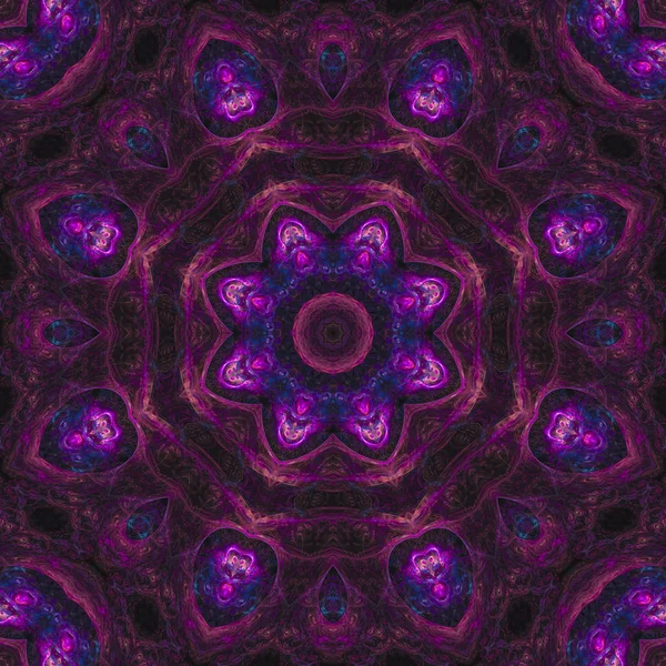 Abstracte Digitale Caleidoscoop Mandala Oosterse — Stockfoto