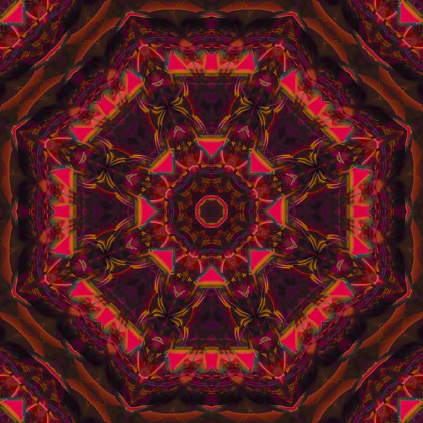 Abstraktes Digitales Kaleidoskop Mandala Orientalisch — Stockfoto