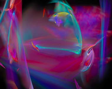 Soyut Dijital fraktal, yaratıcı tasarım, parti