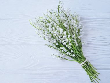 lily vadi Beyaz ahşap zemin üzerinde Şubesi