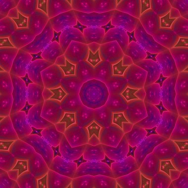 Soyut Dijital kaleydoskop, mandala, oriental