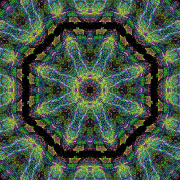 Abstract Digital Kaleidoscope Mandala Oriental — Stock Photo, Image