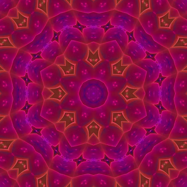Abstrato Caleidoscópio Digital Mandala Oriental — Fotografia de Stock
