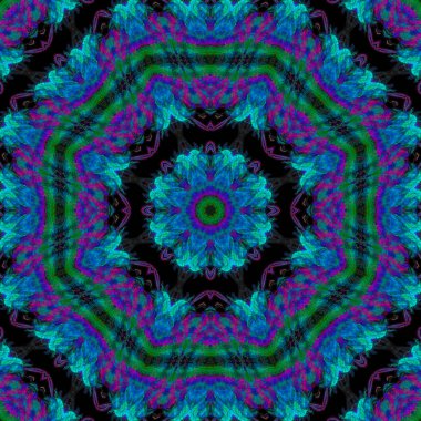 Soyut Dijital kaleydoskop, mandala