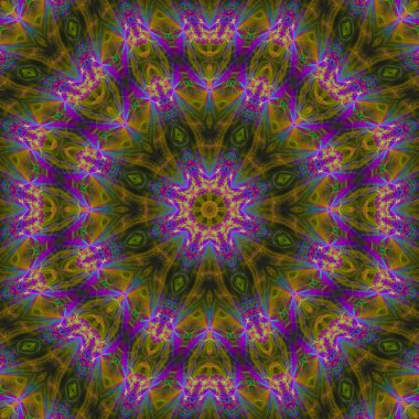 Soyut Dijital kaleydoskop, mandala