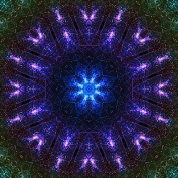 Abstract Digital Kaleidoscope Mandala — Stock Photo, Image