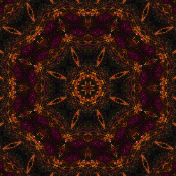 Caleidoscopio Digital Abstracto Mandala — Foto de Stock