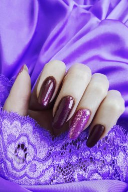 ipek kumaş dantel el manikür