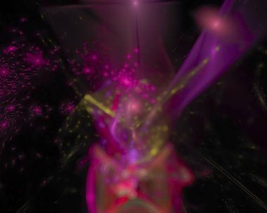 Fraktal dijital soyut tasarım, parti