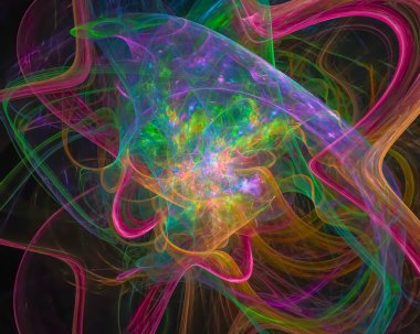 Dijital soyut tasarım fraktal, parti