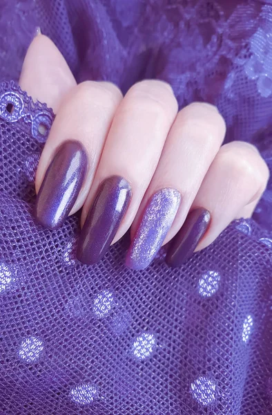 Ręka Manicure Koronki — Zdjęcie stockowe