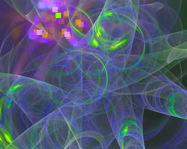 Soyut Dijital fraktal, sihirli tasarım, parti